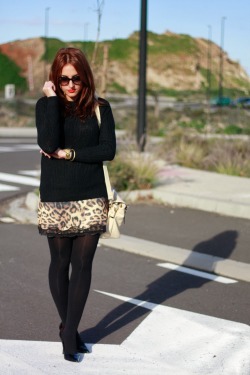fashion-tights:   Black & Leopard