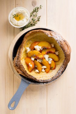 guardians-of-the-food:Dutch Baby Pancakes with Ricotta and Honey