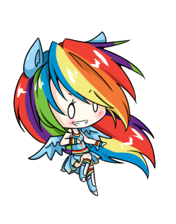 royalcanterlotvoice:  tinichibi- RainbowDash by Kumaikyu