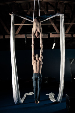 AERIALISTS (face up.  face off.  face down) photographed by