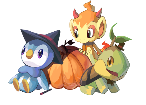 shemii-draws:Sinnoh Halloween style!