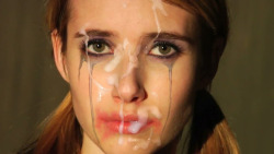 creamsiclefakes:  Emma Roberts gagged and facialed 