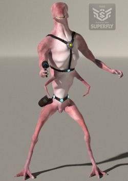 DeepSpace3D presents: The Swarmz Raider - a detailed, realistically poseable character for use in Poser 9 and above. The Swarmz Raider is a versatile and agile alien hunter who excels at  hit and run tactics, assassinations and kidnapping. Capable of