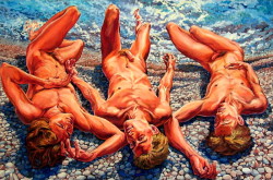 king-without-a-castle:Paul Allam - Three Bathers, 1998