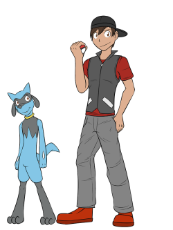 fuzebox:Here’s some pics of a pokemon trainer I drew up for