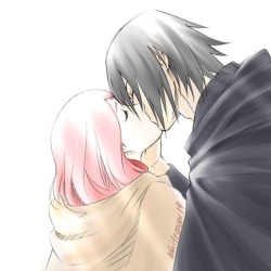 ztrawberryfiizz:  sakura and sasuke by whitesniw14 pixivi