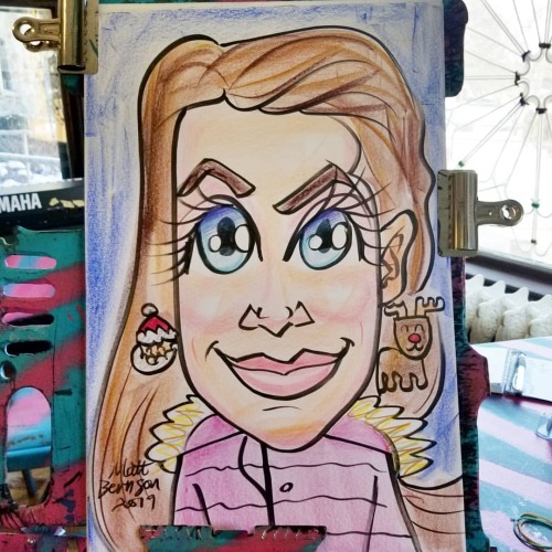 Caricature done at Follow Your Art during the Home For the Holidays