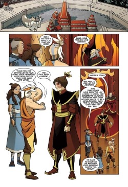 The first released pages of the comic Avatar: The Last Airbender