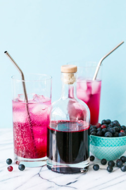 sweetoothgirl:  Homemade Blueberry Soda Syrup