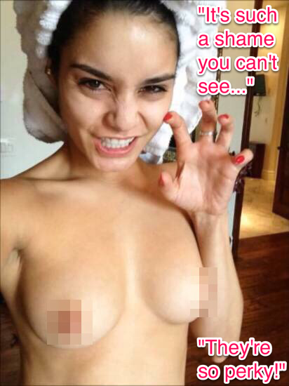 censoredforbetas:  Vanessa Hudgens naked leaked pictures, censored for betas. Her original unpixilated fully nude versions were way too hot for us pathetic jerk-offs. You could see the cute little bumps on her areoles, and the up-close pussy pic showed