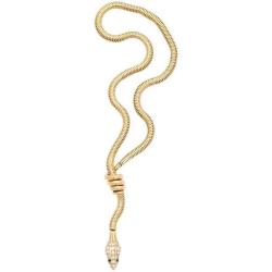 kittyinva:  Kittyinva: 1920′s 14K gold reticulated snake necklace