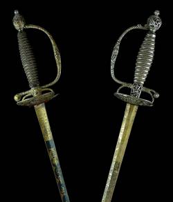 minutemanworld:Beautiful examples of French and British swords