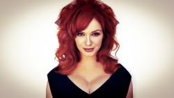 Christina Hendricks, with some unnecessary Photoshop tweaking. 