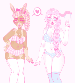 nich0lael:  coloured version!! sweetest lil fluffy bunny and