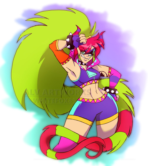 89wfox:I just love this lucha outfit For Demencia! X3