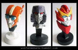 uniformshark:  Bust sculptures I made as gifts for my idols at