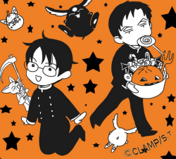 shigatsutsuitachi:  happy halloween from CLAMP! 