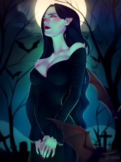 imaridraws:Felt like drawing a vampire today !