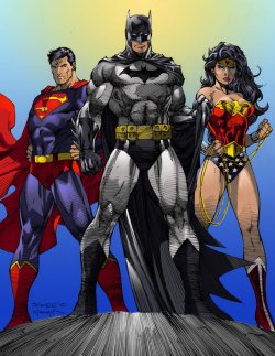 super-hero-center:  DC Trinity Sept 9 2013 by Shatteredweb 