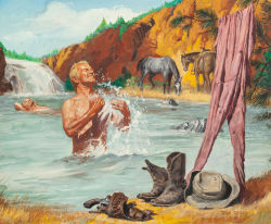 Quick Dip in the Lake, possible True Frontier magazine cover,