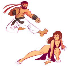 nealdanderson:  Ryu vs. Chun Li quickie