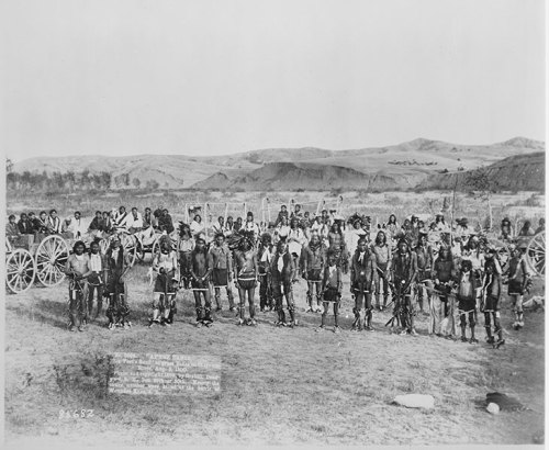 La tribu de Big Foot à Cheyenne River en 1890, avant l’hiver