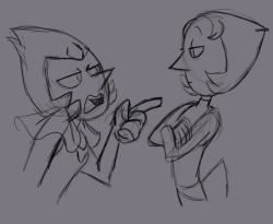 bayepaye:  Quick doodle of Yellow Pearl and Pearl! 
