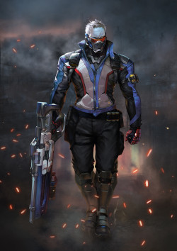 pixalry:  Overwatch: Soldier 76 - Created by Ing-goo H 