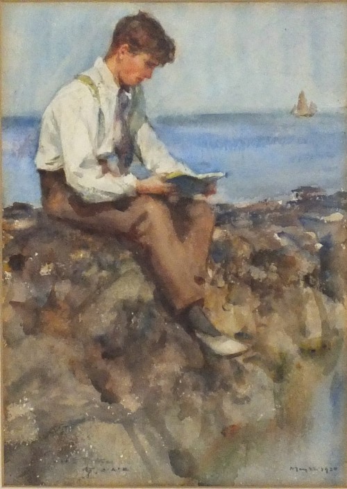 ratatoskryggdrasil:Henry Scott Tuke, Portrait of a Young Man