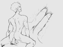 kd-baras:Bakugo sketch based off a mix of two suggestions