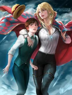 daydreamingsince1994:  Genderbent Howl's Moving Castle by Sakimi