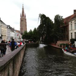 By the river 💛 #bruges #belgium #medieval #canal #river #boats