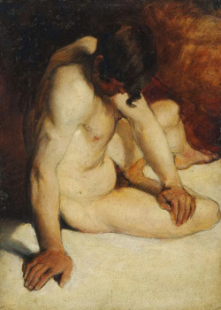 William Etty,male nude study