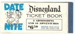 the-disney-elite:Vintage ticketing for Disneyland’s ‘Date