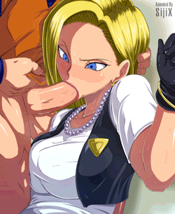 dragonballgirls:  Android 18 (didnt even know this was a gif)