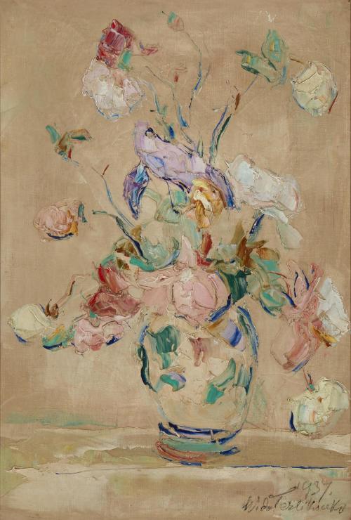 thevisualvamp:  poboh:Floral still life, 1937,  Wlodzimierz Terlikowski.