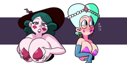official-shitlord:eclipsa and moon warm up draws thicc moms~