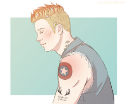 vulcanyounot:  Punk kids from the Winter Soldier block.  Individually: Steve | Bucky | Nat |