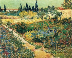 dappledwithshadow:  Garden with Flowers, Vincent van Gogh 1888