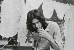 insearchofastory:Nick Drake behind his flat in Belsize Park,