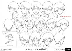 kurokkii:  Shingeki no Kyojin - Main characters expression sheet.