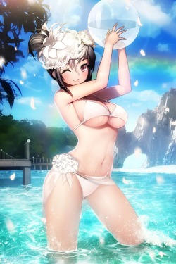 zan66:  bikini cleavage rheez swimsuits underboob wet | yande.re