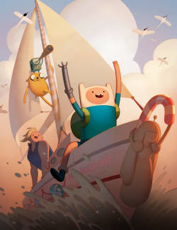 Adventure Time: Islands DVD cover artwork designed and painted