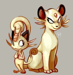 spacesmilodon:  Day 22 - Meowth, Persian MY SECOND FAVORITE DAY