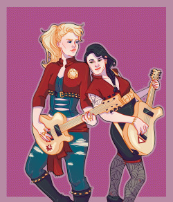 kelslk:  but what if carol and jess rock duo au awesome outfits