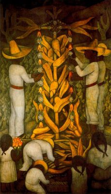 artist-rivera: The Maize Festival, Diego Rivera Medium: frescohttps://www.wikiart.org/en/diego-rivera/the-maize-festival-1924