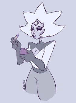 Headcanon that white diamond is a bad bitch who skipped pink