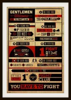 stuffguyswant:  Fight Club Rules Movie Poster