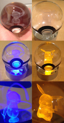 shutupandtakemyyen:    LED Pokeball with Pokemon Inside  Light