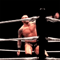 r-a-n-d-y-o-r-t-o-n:   Randy Orton poking the eye of his opponent